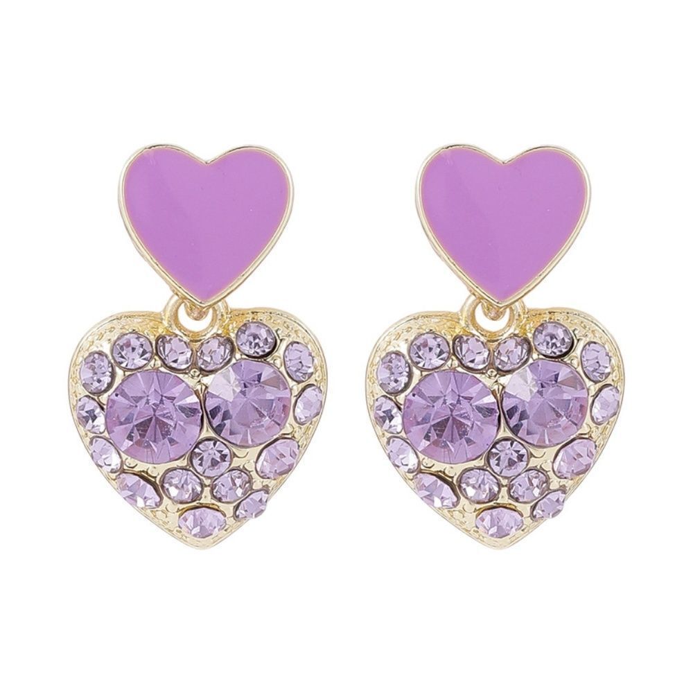 Purple Heart Earrings